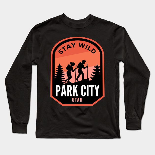 Park City Utah Hiking in Nature Long Sleeve T-Shirt by HalpinDesign
